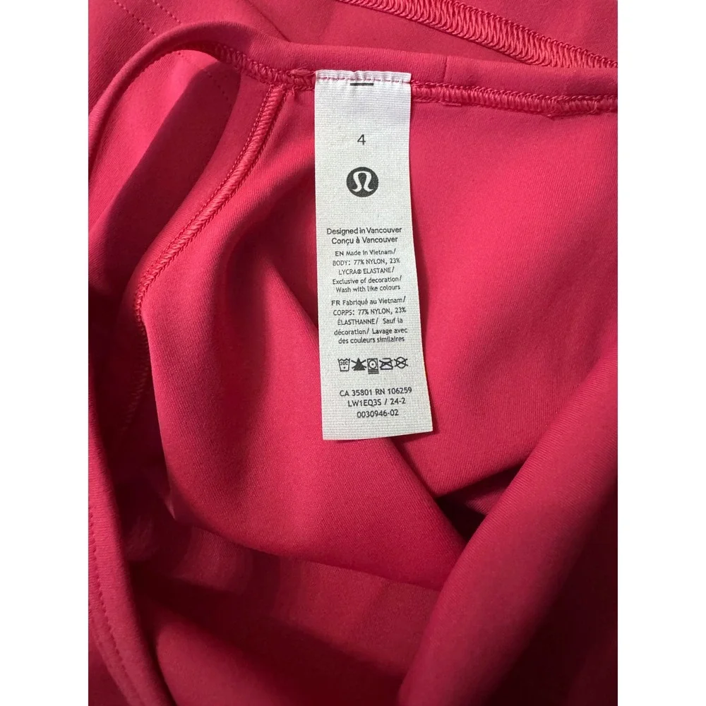 Lululemon Key to Balance‎ Tank Top Dark Pink High Neck Yoga Crop Size 4